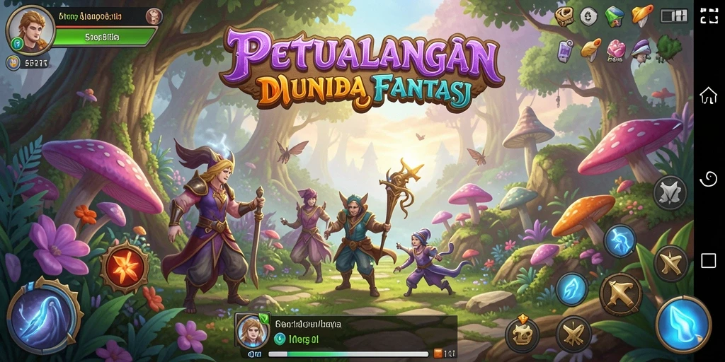 Screenshot utama 5RT menampilkan aksi seru dalam dunia petualangan.