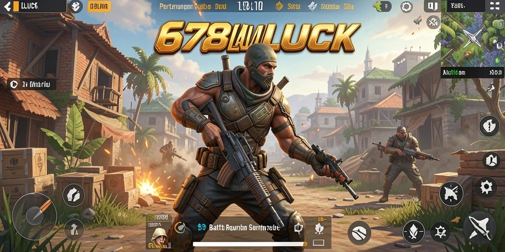 Tampilan gameplay seru dari 678LUCK dalam pertempuran Battle Royale.
