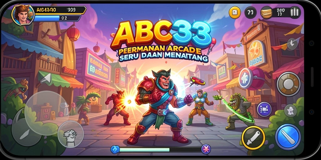 Tampilan seru dari gameplay arcade yang menantang.