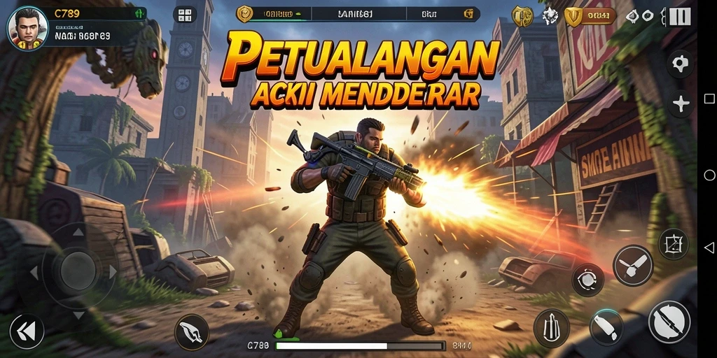 Tangkapan layar C789 menampilkan aksi seru dan grafis yang menarik.