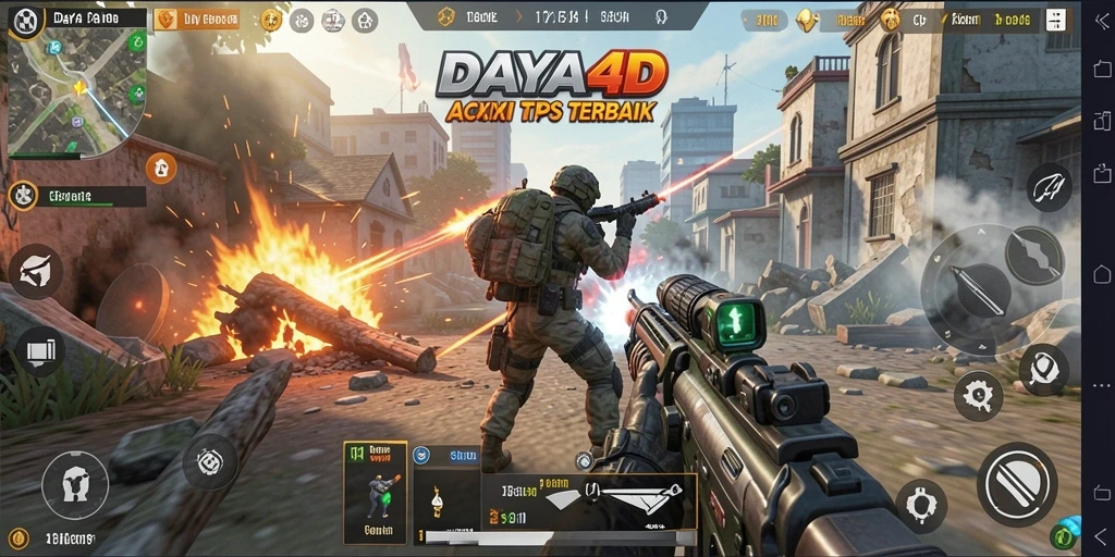 Tampilan gameplay seru dari DAYA4D dengan aksi tembak-menembak intens.