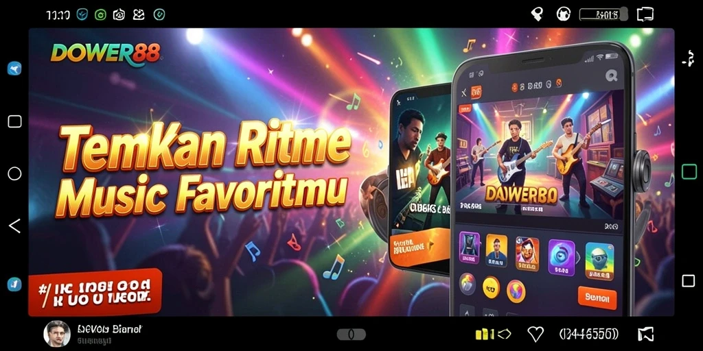 Tampilan gameplay DOWER88 yang menarik dengan berbagai genre musik.