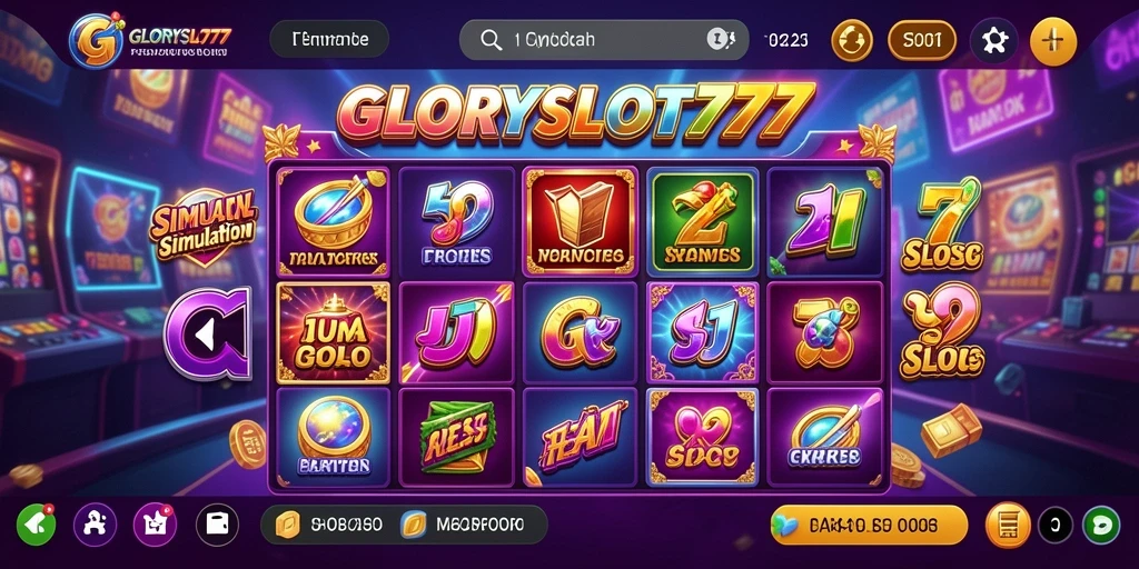 Screenshot gameplay GLORYSLOT777 yang menunjukkan keseruan permainan slot.