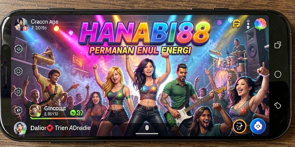 Tampilan utama gameplay HANABI88 dengan berbagai mode permainan musik.