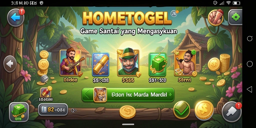 Tampilan gameplay HOMETOGEL yang mengasyikkan dan penuh warna.