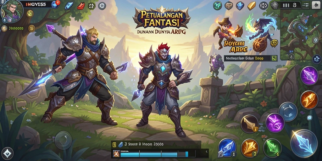 Tampilan gameplay seru dalam dunia fantasi HOYE55.