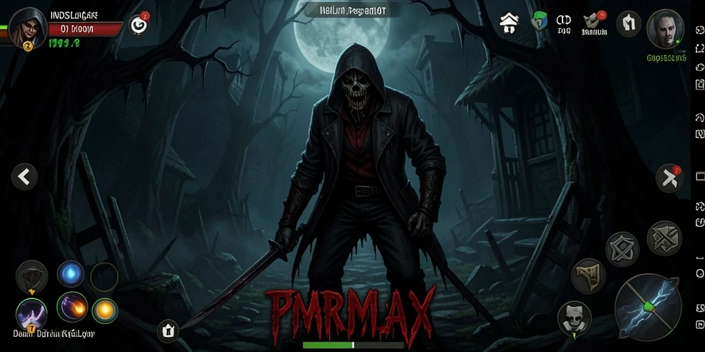 Screenshot gameplay INDSLOT menampilkan aksi mendebarkan dalam suasana Horror.