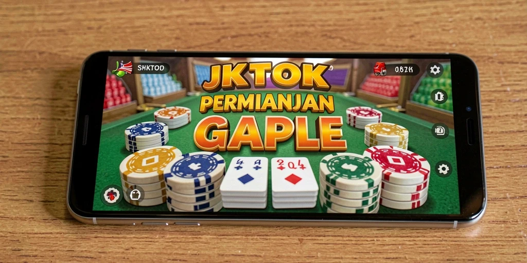 Tampilan gameplay Gaple yang seru dan menarik di JKTOK.
