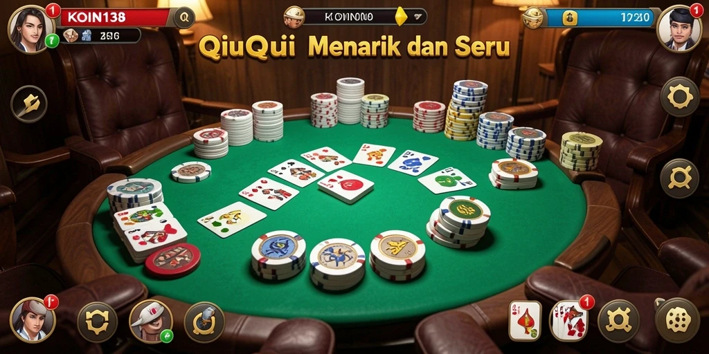 Tampilan menarik dari gameplay QiuQiu KOIN138 dengan berbagai fitur.