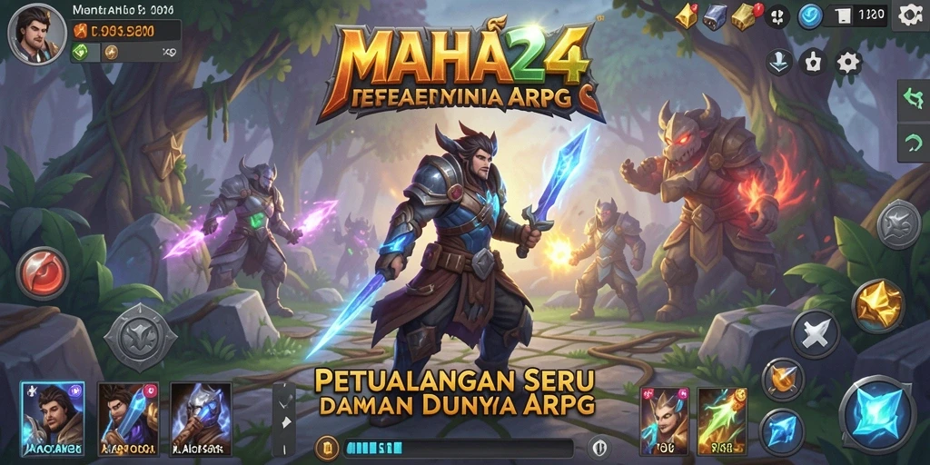 Tampilan gameplay MAHA24 yang menegangkan dan seru dalam pertempuran ARPG.