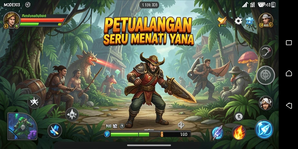 Menampilkan gameplay menarik dari MODE303 dengan berbagai petualangan.