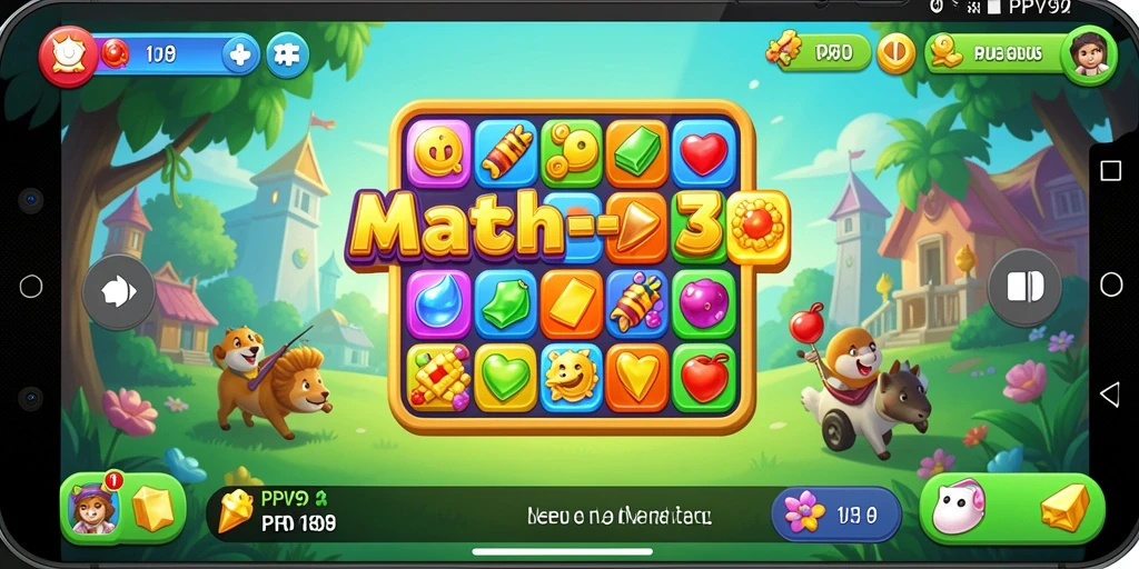 Tampilan gameplay seru Match-3 di PPV99.