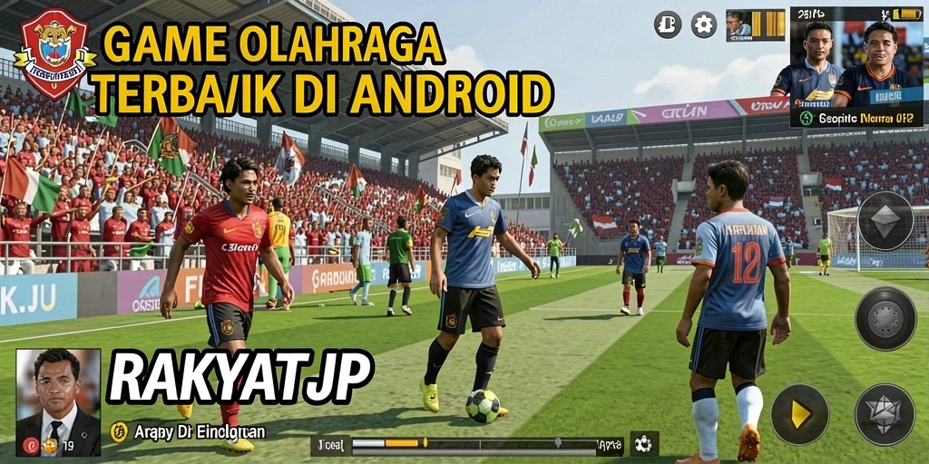 Tampilan gameplay seru dari RAKYATJP yang menampilkan pertandingan olahraga.