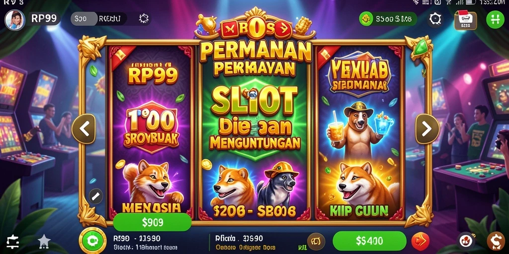 Tampilan utama gameplay <strong>RP99</strong> menampilkan slot yang penuh warna dan menarik.