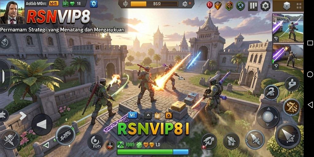 Gameplay RSNVIP8 yang seru dan menegangkan saat berstrategi.