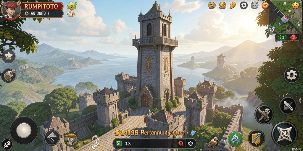 Tampilan gameplay RUMPITOTO menampilkan strategi Tower Defense yang mendebarkan.