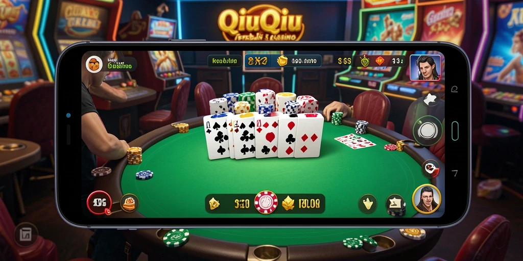 Tampilan gameplay QiuQiu yang menarik dan menegangkan.