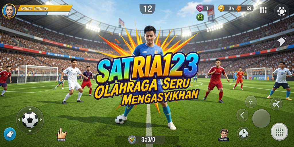 Tampilan permainan <strong>SATRIA123</strong> yang seru dengan aksi olahraga.