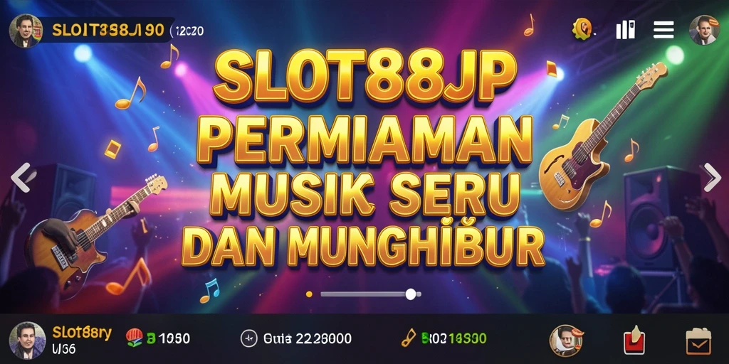 Screenshot utama SLOT88JP menampilkan gameplay musik yang seru dan interaktif.