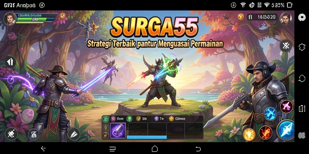 Tampilan gameplay SURGA55 yang mendebarkan dan penuh strategi.
