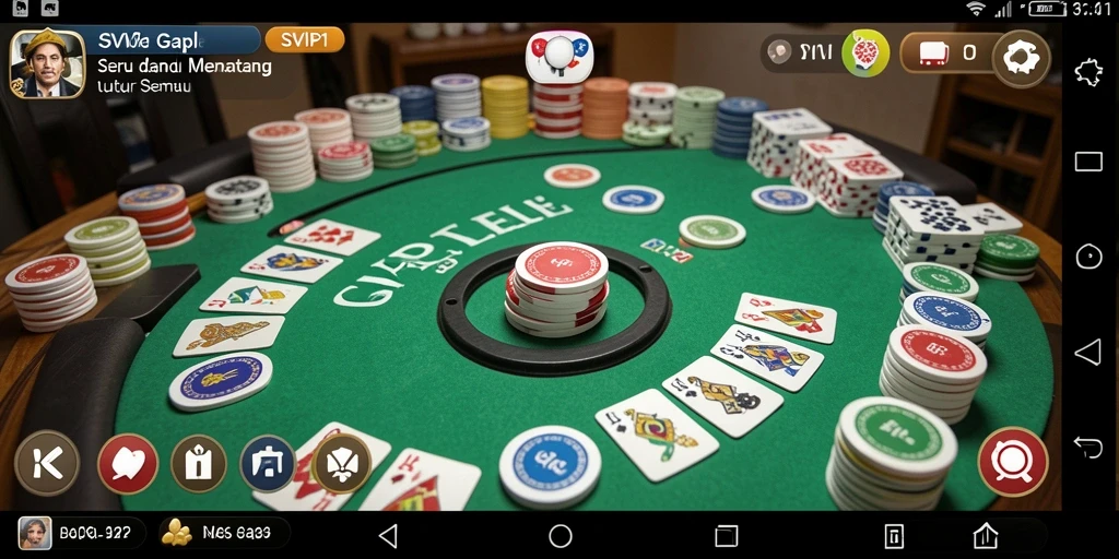 Screenshot gameplay Gaple yang seru dalam SVIP1.