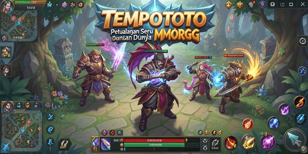 Screenshot menunjukkan aksi seru dalam permainan TEMPOTOTO di dunia MMORPG.