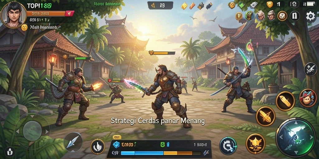 Gameplay menarik dengan banyak strategi dan pertempuran seru.
