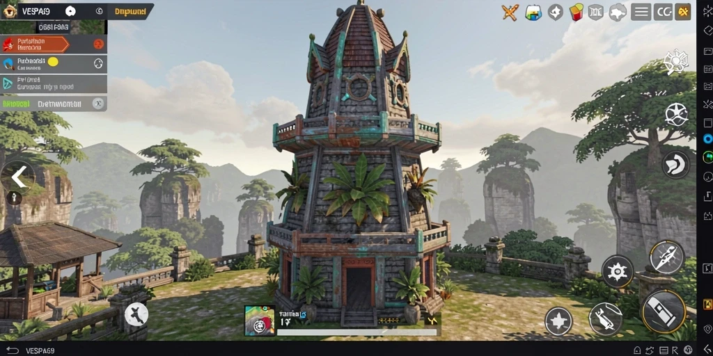 Tangkapan layar dari gameplay VESPA69 yang menegangkan dalam Tower Defense.