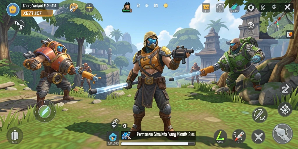 Screenshot gameplay XE77 menampilkan aksi mendebarkan dalam simulasi.