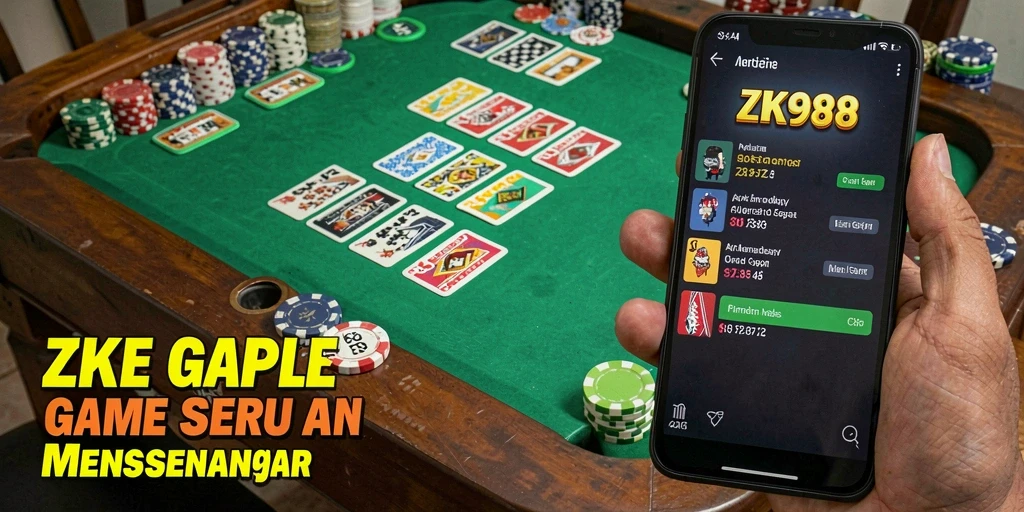 Tampilan seru gameplay Gaple di ZK988.
